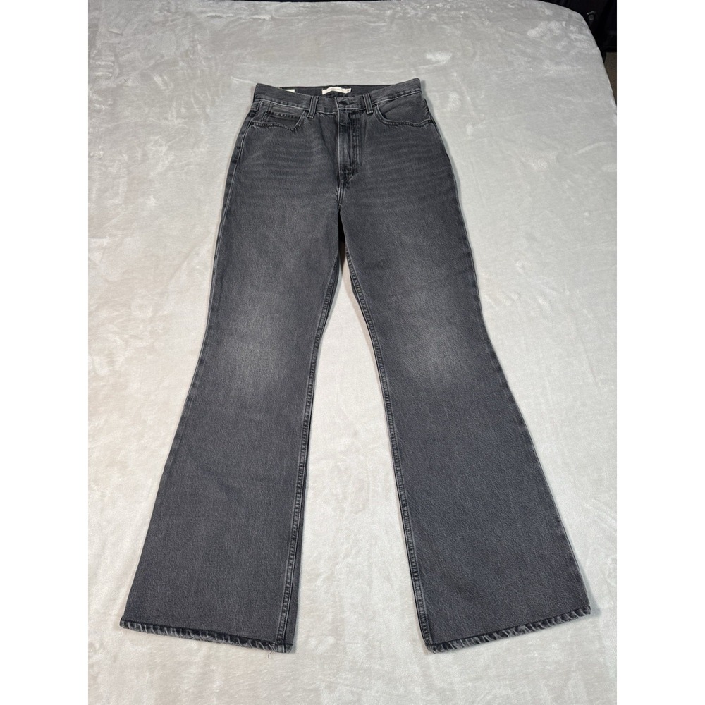 Levis 70s High Flare Womens Size 28 Black MINT